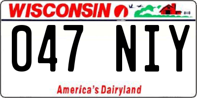 WI license plate 047NIY