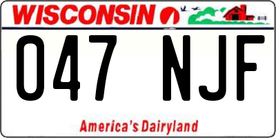 WI license plate 047NJF