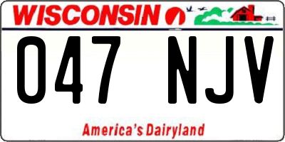 WI license plate 047NJV