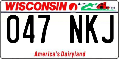 WI license plate 047NKJ