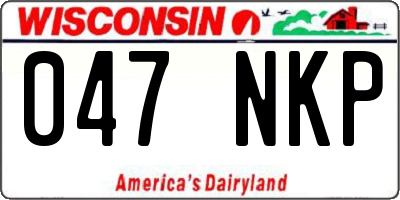 WI license plate 047NKP