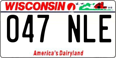 WI license plate 047NLE