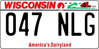 WI license plate 047NLG