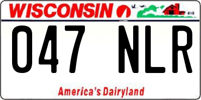 WI license plate 047NLR