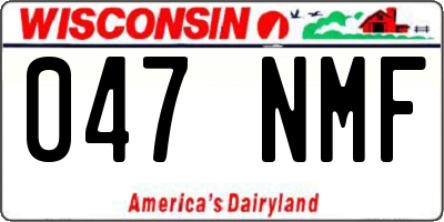 WI license plate 047NMF