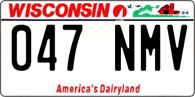 WI license plate 047NMV