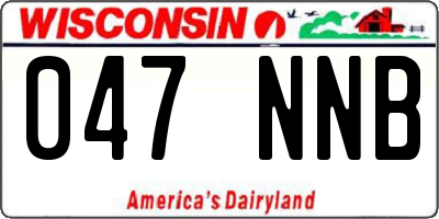 WI license plate 047NNB