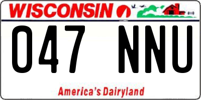 WI license plate 047NNU