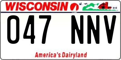 WI license plate 047NNV