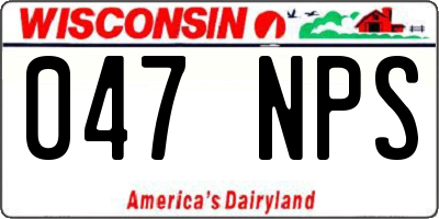 WI license plate 047NPS