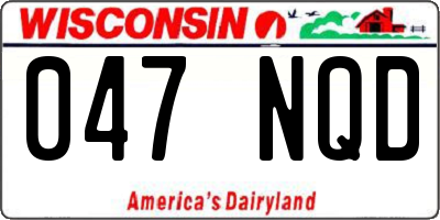 WI license plate 047NQD