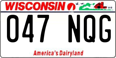 WI license plate 047NQG
