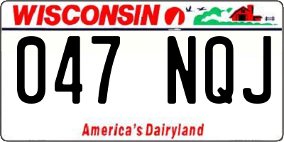 WI license plate 047NQJ