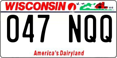 WI license plate 047NQQ