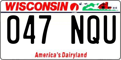 WI license plate 047NQU