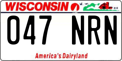 WI license plate 047NRN