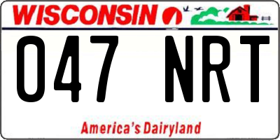 WI license plate 047NRT