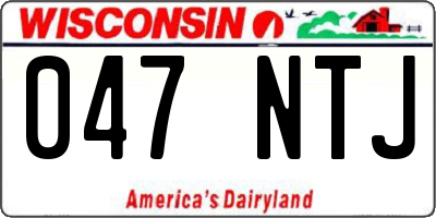 WI license plate 047NTJ