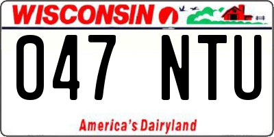 WI license plate 047NTU