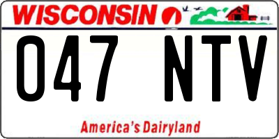 WI license plate 047NTV
