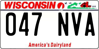 WI license plate 047NVA