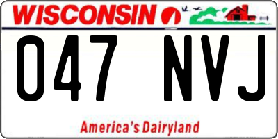 WI license plate 047NVJ