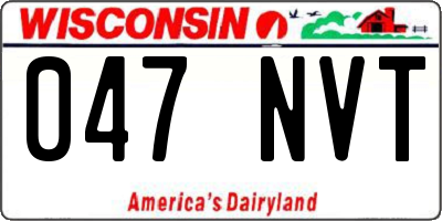 WI license plate 047NVT