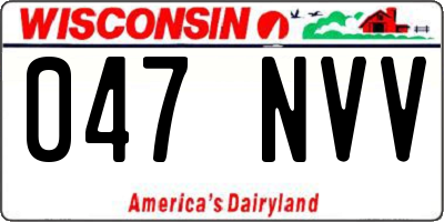 WI license plate 047NVV