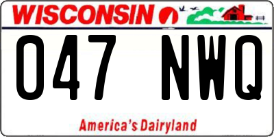 WI license plate 047NWQ