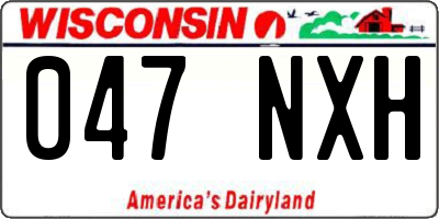 WI license plate 047NXH