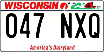 WI license plate 047NXQ