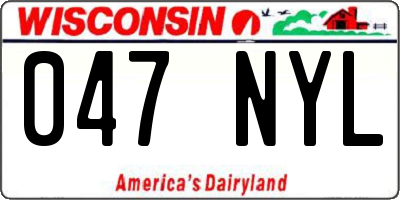 WI license plate 047NYL