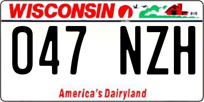 WI license plate 047NZH