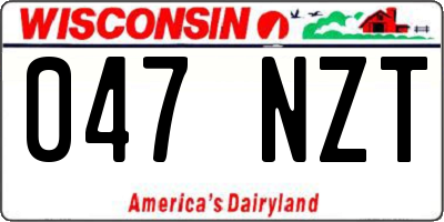 WI license plate 047NZT
