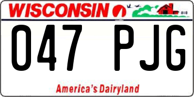 WI license plate 047PJG