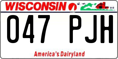 WI license plate 047PJH
