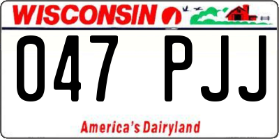 WI license plate 047PJJ