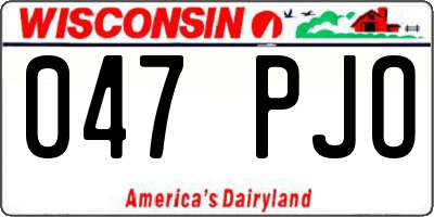 WI license plate 047PJO