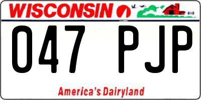 WI license plate 047PJP