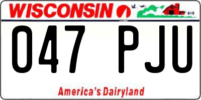 WI license plate 047PJU