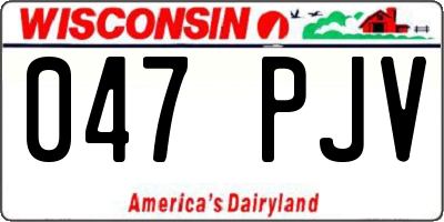WI license plate 047PJV