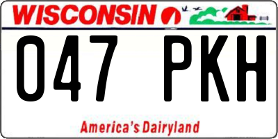 WI license plate 047PKH