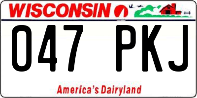 WI license plate 047PKJ