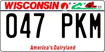 WI license plate 047PKM
