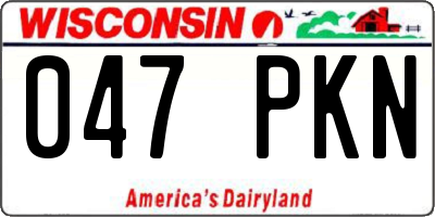 WI license plate 047PKN