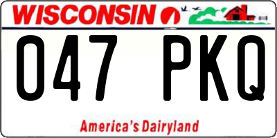 WI license plate 047PKQ