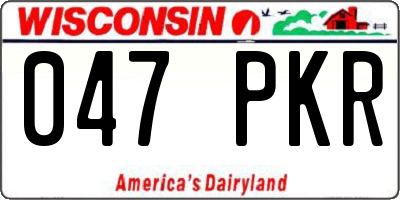WI license plate 047PKR