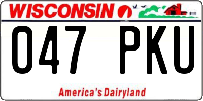 WI license plate 047PKU