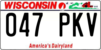 WI license plate 047PKV