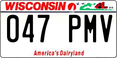 WI license plate 047PMV